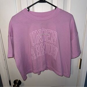 NWOT Under Armour Lavender Loose Fit Crop Top